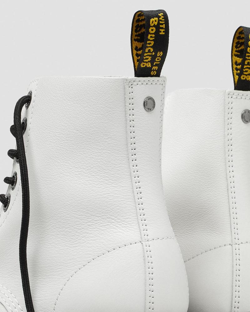 Women's Dr Martens 1460 Pascal Max Leather Platform Boots White | AU 231HAP